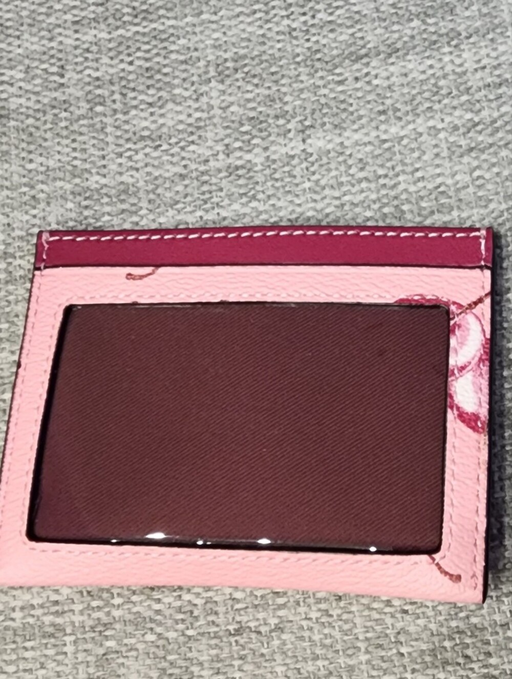 Coach Slim Id Card Case With Cherry Print - Picture 2 of 11